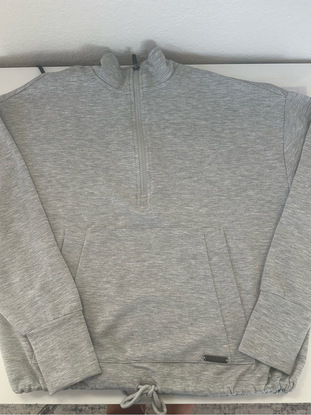Women’s Gray Quarter-Zip Pullover Sweater - Activewear